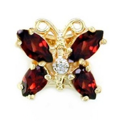 N360 14K MQ/PS GARNET1 DIAMOND SLIDE 